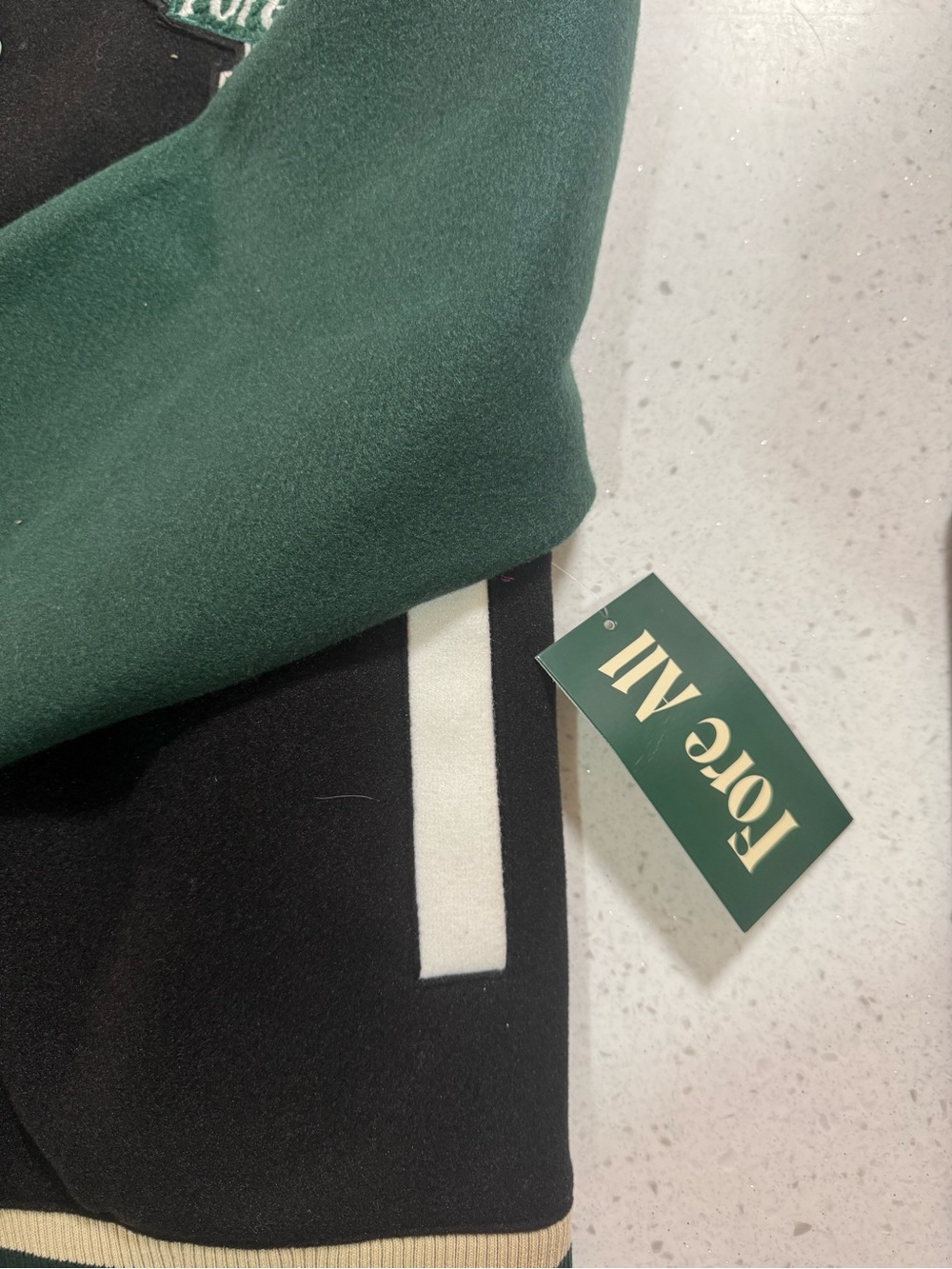 Fore All Women's Green & Black Varsity Jacket - Picture 4 of 10